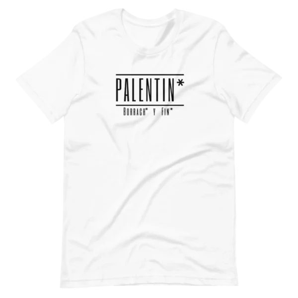 PALENTIN CAMISETA UNISEX BLANCA FONDO TRANSPARENTE